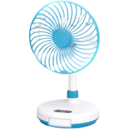 WEIDASI Elima EM-WD219 7.5 Inch Rechargeable USB Table Fan with LED Light | 3 Speed Portable Mini Fan with Type-C Charging image