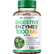 WHOLESOME WELLNESS Digestive Enzymes 1000 mg Blend-180 Capsules image