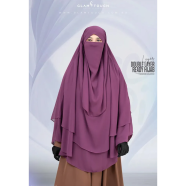 Wafa Double Layer Ready Hijab And Niqab | Light-Purple image
