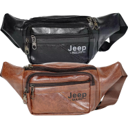 Waist Bag Waterproof with Memory Card Pocket Portable, Travel Belt Pu Multicolour Leather Bag - 1 pcs image