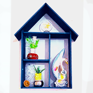 Wall Shelf Wall Decor House Model Waterproof image