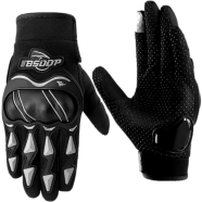 Wall Touch- Motorcycle Racing Leather And Fabric Full Finger Gloves Bike Safety For Biker image