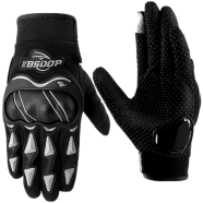 Wall Touch- Motorcycle Racing Leather And Fabric Full Finger Gloves Bike Safety For Biker image