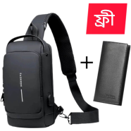 Wallet Free Shoulder Bag With Lock Black image