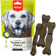 Wanpy All-Natural Dog Treat Toothbrush Chews Beef Flavour 100 gm image