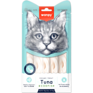 Wanpy Creamy Cat Treat Tuna And Cod Fish 70gm (5x14gm) image