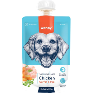 Wanpy Tasty Meat Paste Chicken with Carrot and Pea for Dogs 90gm image