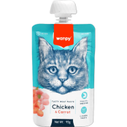 Wanpy Tasty Meat Paste Pouch Chicken Carrot For Cat 90g image