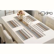 Washable Table Pvc Mat 6Pcs and Runner 1Pcs Brown icon