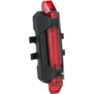 Waterproof 5 LED MTB Bike Bicycle Rear Tail Light Red Lamp 4 Mode USB Recharge Bicycle Lights Bicycle Accessories With USB Cable And Rubber Red Color image