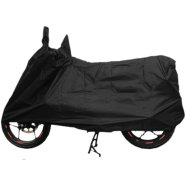 Waterproof All Season Bike Cover Dust Cover UV Protective Outdoor Indoor For Motorcycle 50 To 200cc Black Color image