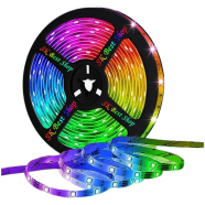 Waterproof Flexible Tape Color Changing Rgb Led Strip Lights With Remote Controller And Power Supply - 16 Colours image