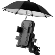 Waterproof Motorcycle Phone Holder with Umbrella Sunshade and One Button Lock for Bike and Bicycle 1 Piece (without charging system) image