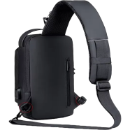 Waterproof Multi-Pocket Chest Bag – Anti-Theft Sling with USB, Coded Lock, Adjustable Crossbody image