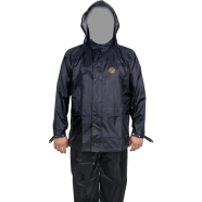 Waterproof Reflective Motorcycle Raincoat Rain Suit With Trouser - Black (1 Set) icon