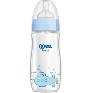 Wee Baby Classic Wide Neck Heat Resistant Glass Bottle -180 ml (0-6Months)