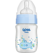 Wee Baby Classic Wide Neck Heat Resistant Glass Bottle - 120 ml (0-6Months)