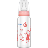 Wee Baby Heat Resistant Glass Feeding Bottle-180 ml image