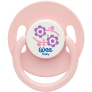 Wee Baby Oval Body Round Teat Soother - Pink image
