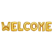 Welcome Foil Balloons Banner Office and Home School Party Decorations Retirement Celebrate Party Supplies image