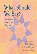 What Should We Say? image