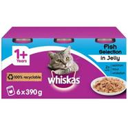 Whiskas Adult Wet Cat Food Tin Salmon in Jelly - 390gm - 6pcs icon