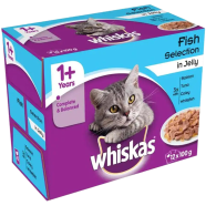 Whiskas Wet Cat Food For Adult Fish Selection in Gravy - 100gm - 12pcs image