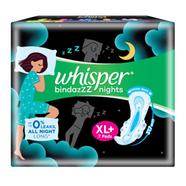 Whisper Bindazzz Nights Heavy Flow Sanitary Pads for Women- XL Plus 7 Napkins - WH0178 icon
