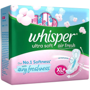 Whisper Ultra Soft Air Fresh Sanitary Pads for Women- XL Plus 6 Napkins image