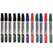 White Board Refillable Marker 12 pcs (6 Black, 2 Red, 2 Blue, 2 Green)