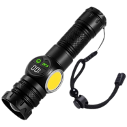 White Laser High Power Magnetic Flashlight Super Bright Long Range Zoom USB Rechargeable Waterproof Torch With Battery Indicator image