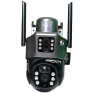 Wifi Support Outdoor Waterproof Solar System Dual Lens Camera 24 Hours Backup image