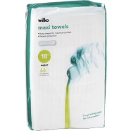 Wilko Super Maxi Towels - 18 Pack icon