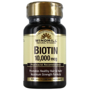 Windmill Biotin 10000mcg Maximum Strength Formula 100 Tablets image