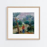 Winter morning Watercolor - (26x16)inches image