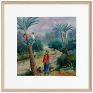 Mahmudur Rahman Rial Winter morning Watercolor - (26x16)inches