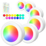 Wireless Cabinet Night Light 6pcs with Remote and RGBW Modes image