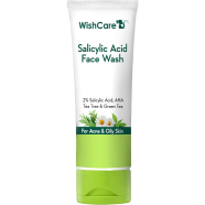 Wishcare 2 Percent Salicylic Acid Face Wash with AHA, GreenTea, Chamomile and Tea Tree for Oil and Acne Control - 100 ml image