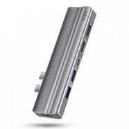 Wiwu T9 8-in-1 Aluminum Alloy USB Type-C HDMI Hub- Gray image