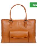 Women Excutive Coach Leather Tote Bag SB-LG213 Tan icon