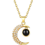 Women Moon Necklace Korean Style Exquisite Fashion icon