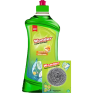 Wonder Dishwash Liquid 500 ml (Buy 1 Get 14 gm Steel Scrubber Free) - DW12 icon