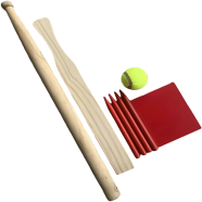 Wooden Bat Set Durable and Fun Play-5 Pcs icon