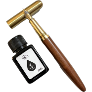 Wooden Fountain Pen With 20ml Ink-Elegant Writing Instrument for Professionals and Gift Set image