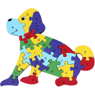 Wooden Jigsaw Puzzles Dog Toys Numbers Puzzles image