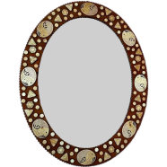Wooden Mirror Size 27 Inch image