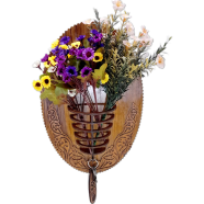 Wooden Wall-Mounted Flower Vase With Key Holder icon