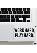 DDecorator Work Hard Laptop Sticker, Laptop Skin and Laptop Vinyl - Black image