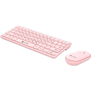 XTREME K911C Wirless Combo USB-Bangla 64 Keys plus FN Keys Keyboard - Pink image