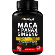 X Gold Health Maca Plus Korean Panax Ginseng 120 capsules (USA) image
